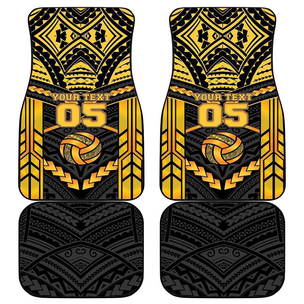 Custom Polynesia Beach Volleyball Car Mats Gold Polynesian Tribal Pattern LT05 - Polynesian Pride