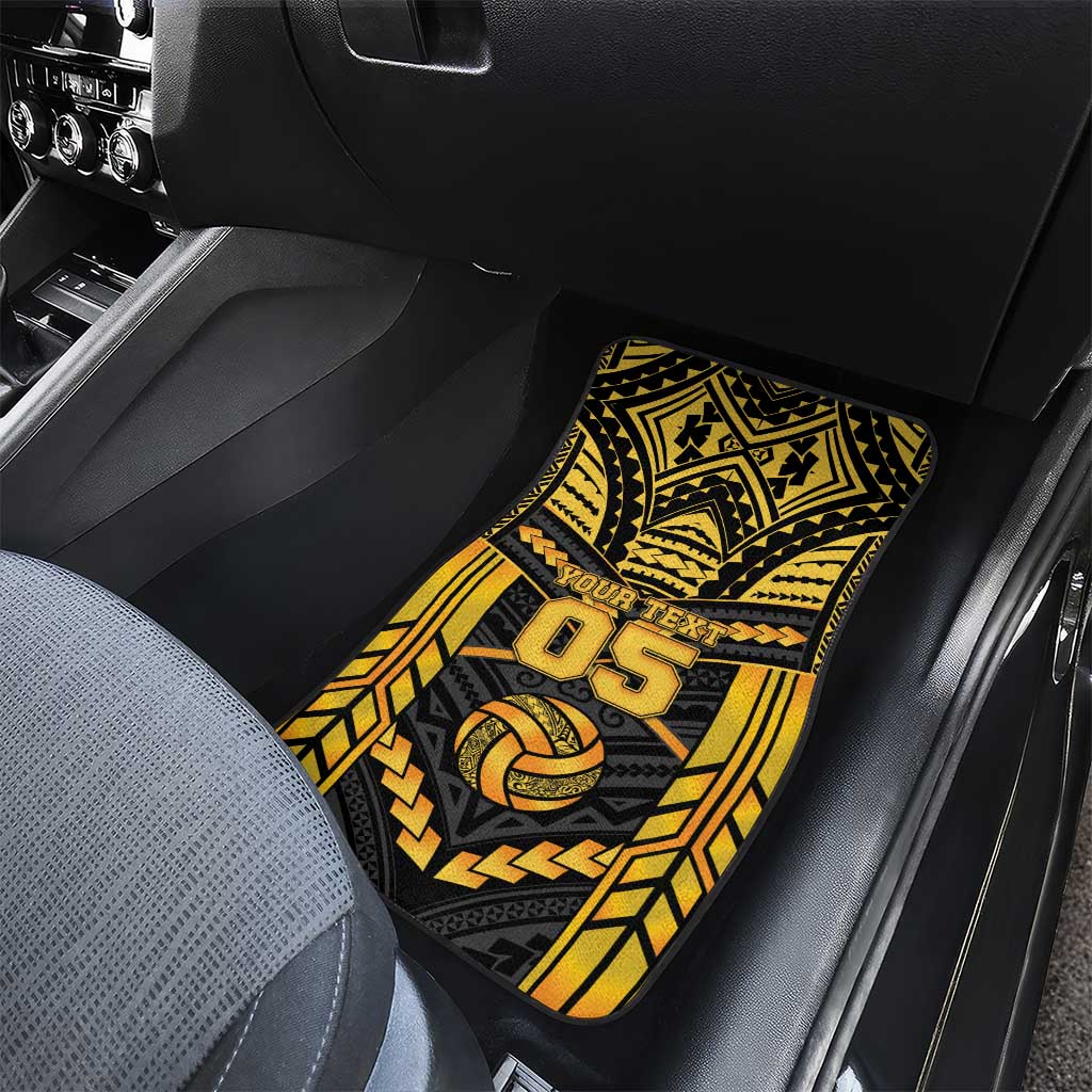 Custom Polynesia Beach Volleyball Car Mats Gold Polynesian Tribal Pattern LT05 - Polynesian Pride