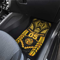 Custom Polynesia Beach Volleyball Car Mats Gold Polynesian Tribal Pattern LT05 - Polynesian Pride
