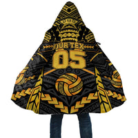 Custom Polynesia Beach Volleyball Cloak Gold Polynesian Tribal Pattern - Polynesian Pride