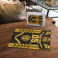 Custom Polynesia Beach Volleyball Puzzle Gold Polynesian Tribal Pattern LT05 - Polynesian Pride