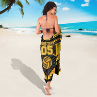 Custom Polynesia Beach Volleyball Sarong Gold Polynesian Tribal Pattern - Polynesian Pride