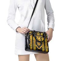 Custom Polynesia Beach Volleyball Shoulder Handbag Gold Polynesian Tribal Pattern LT05 - Polynesian Pride