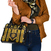 Custom Polynesia Beach Volleyball Shoulder Handbag Gold Polynesian Tribal Pattern LT05 - Polynesian Pride