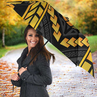 Custom Polynesia Beach Volleyball Umbrella Gold Polynesian Tribal Pattern LT05 - Polynesian Pride