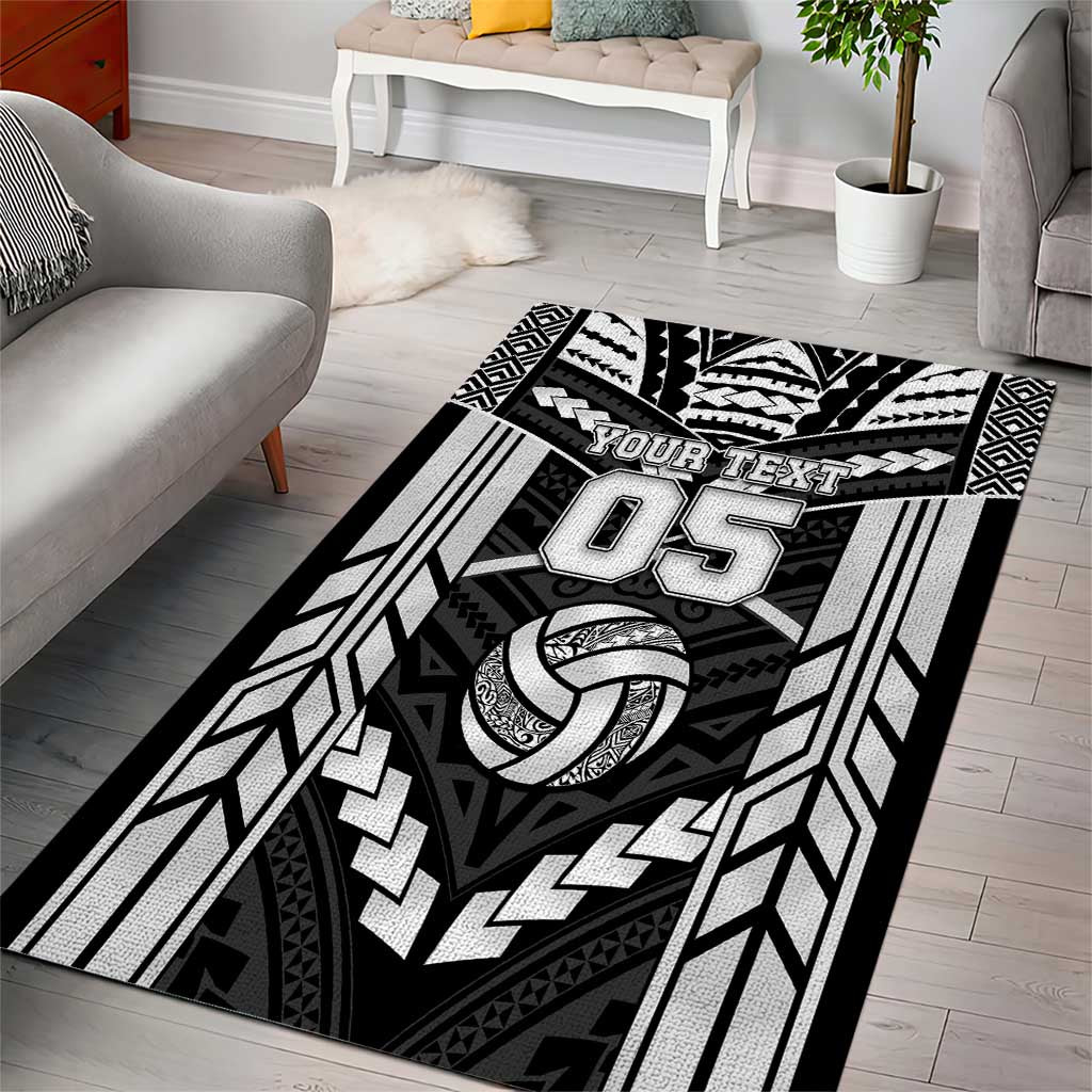 Custom Polynesia Beach Volleyball Area Rug Polynesian Tribal Pattern - Polynesian Pride