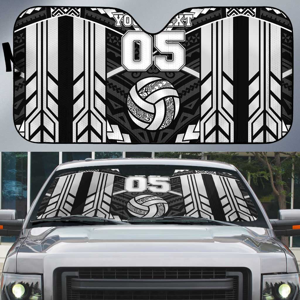Custom Polynesia Beach Volleyball Auto Sun Shade Polynesian Tribal Pattern - Polynesian Pride