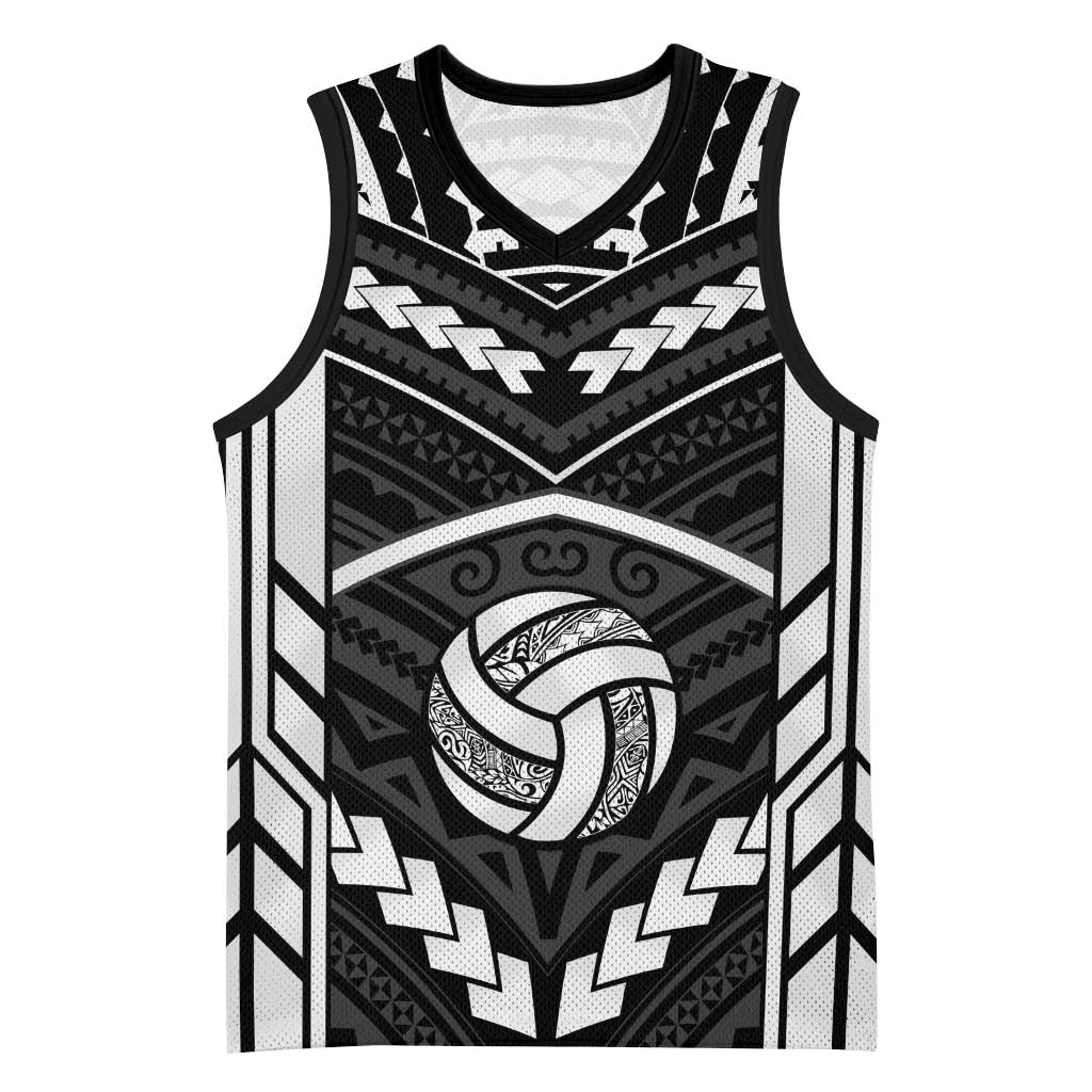 Custom Polynesia Beach Volleyball Basketball Jersey Polynesian Tribal Pattern LT05 Unisex Black - Polynesian Pride