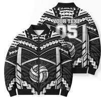 Custom Polynesia Beach Volleyball Bomber Puffer Jacket Polynesian Tribal Pattern LT05 - Polynesian Pride