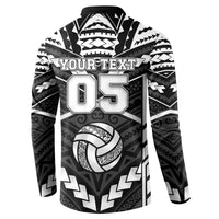Custom Polynesia Beach Volleyball Button Sweatshirt Polynesian Tribal Pattern LT05 - Polynesian Pride