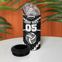 Custom Polynesia Beach Volleyball 4 in 1 Can Cooler Tumbler Polynesian Tribal Pattern LT05 - Polynesian Pride