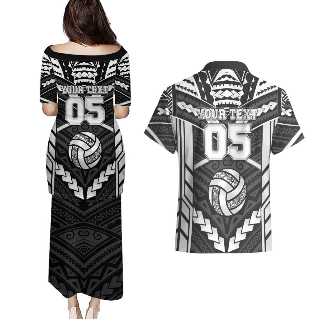 Custom Polynesia Beach Volleyball Couples Matching Puletasi and Hawaiian Shirt Polynesian Tribal Pattern LT05 - Polynesian Pride