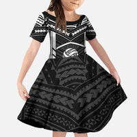 Custom Polynesia Beach Volleyball Family Matching Mermaid Dress and Hawaiian Shirt Polynesian Tribal Pattern - Polynesian Pride
