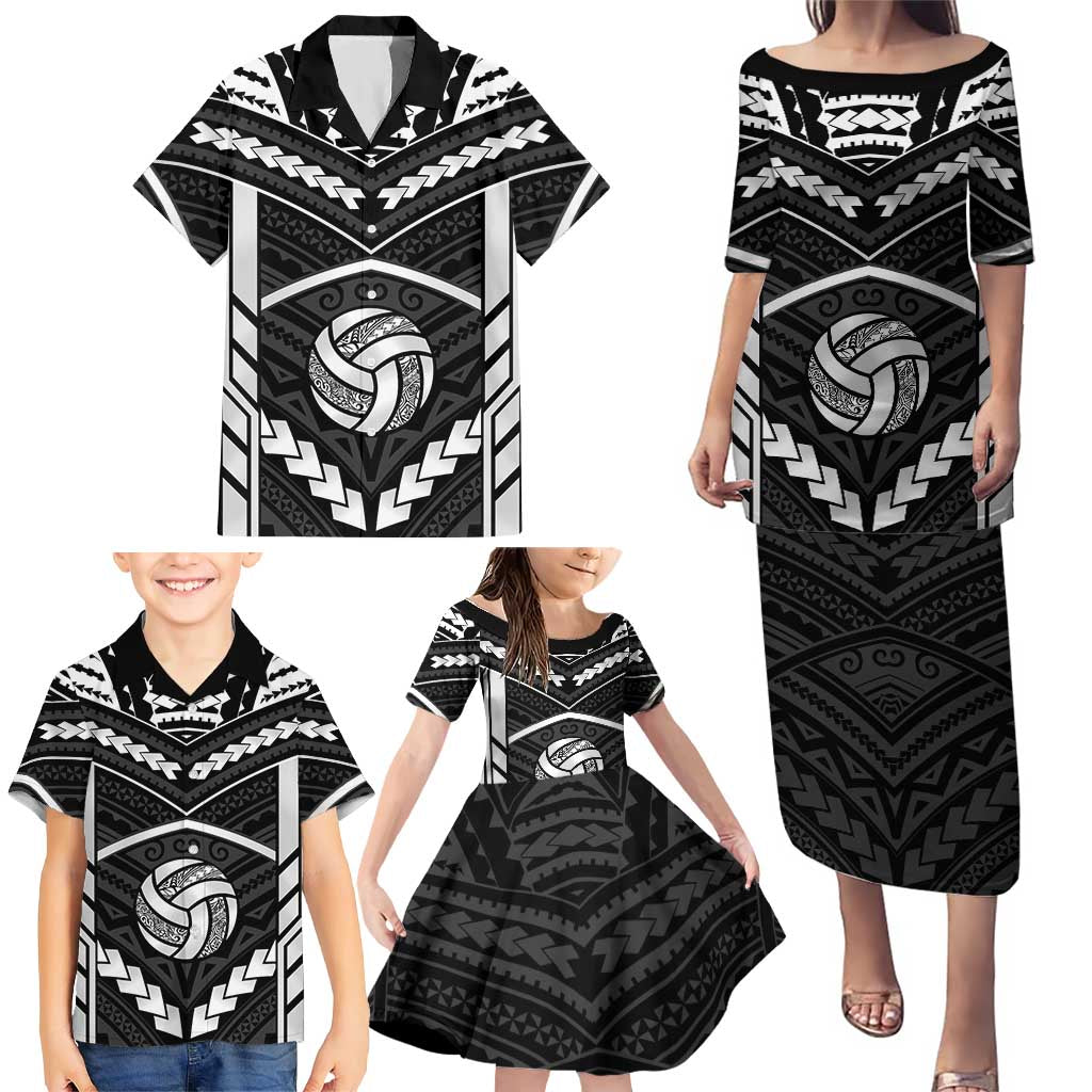 Custom Polynesia Beach Volleyball Family Matching Puletasi and Hawaiian Shirt Polynesian Tribal Pattern LT05 - Polynesian Pride
