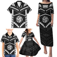 Custom Polynesia Beach Volleyball Family Matching Puletasi and Hawaiian Shirt Polynesian Tribal Pattern LT05 - Polynesian Pride