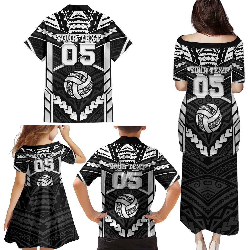 Custom Polynesia Beach Volleyball Family Matching Puletasi and Hawaiian Shirt Polynesian Tribal Pattern LT05 - Polynesian Pride