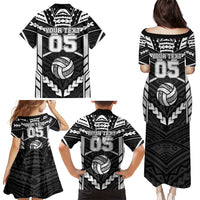 Custom Polynesia Beach Volleyball Family Matching Puletasi and Hawaiian Shirt Polynesian Tribal Pattern LT05 - Polynesian Pride