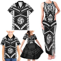 Custom Polynesia Beach Volleyball Family Matching Tank Maxi Dress and Hawaiian Shirt Polynesian Tribal Pattern - Polynesian Pride