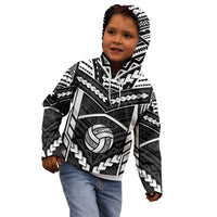 Custom Polynesia Beach Volleyball Kid Hoodie Polynesian Tribal Pattern - Polynesian Pride