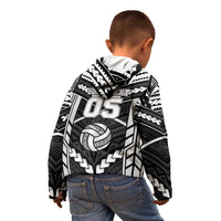 Custom Polynesia Beach Volleyball Kid Hoodie Polynesian Tribal Pattern - Polynesian Pride
