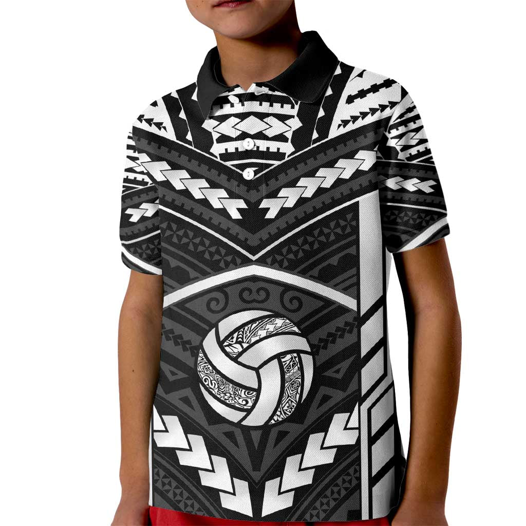 Custom Polynesia Beach Volleyball Kid Polo Shirt Polynesian Tribal Pattern - Polynesian Pride