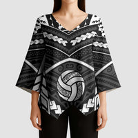 Custom Polynesia Beach Volleyball Kimono Sleeve Blouse Polynesian Tribal Pattern LT05 - Polynesian Pride