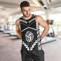 Custom Polynesia Beach Volleyball Men Tank Top Polynesian Tribal Pattern LT05 Black - Polynesian Pride
