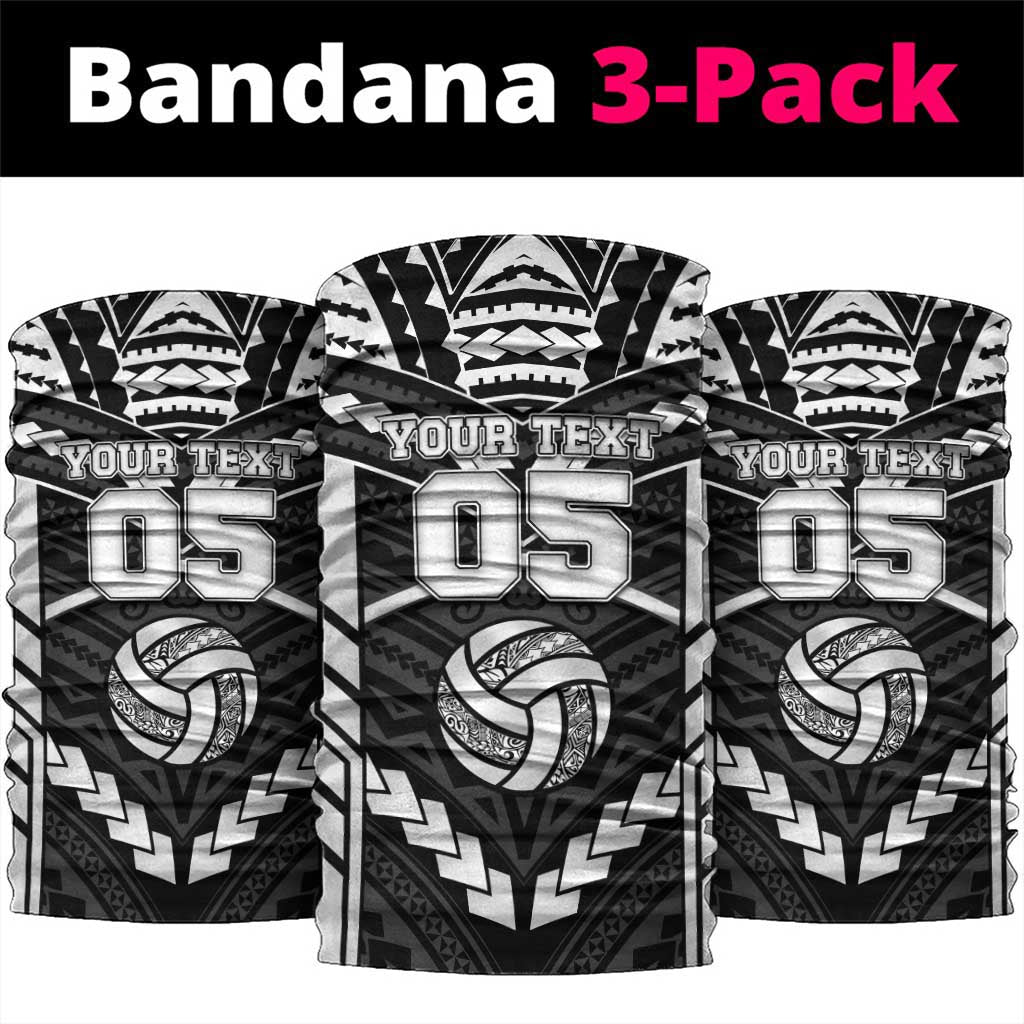 Custom Polynesia Beach Volleyball Neck Gaiter Polynesian Tribal Pattern LT05 package One Size: 25*50cm Black - Polynesian Pride