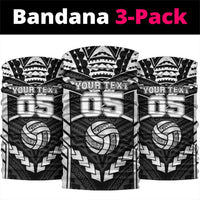 Custom Polynesia Beach Volleyball Neck Gaiter Polynesian Tribal Pattern LT05 package One Size: 25*50cm Black - Polynesian Pride