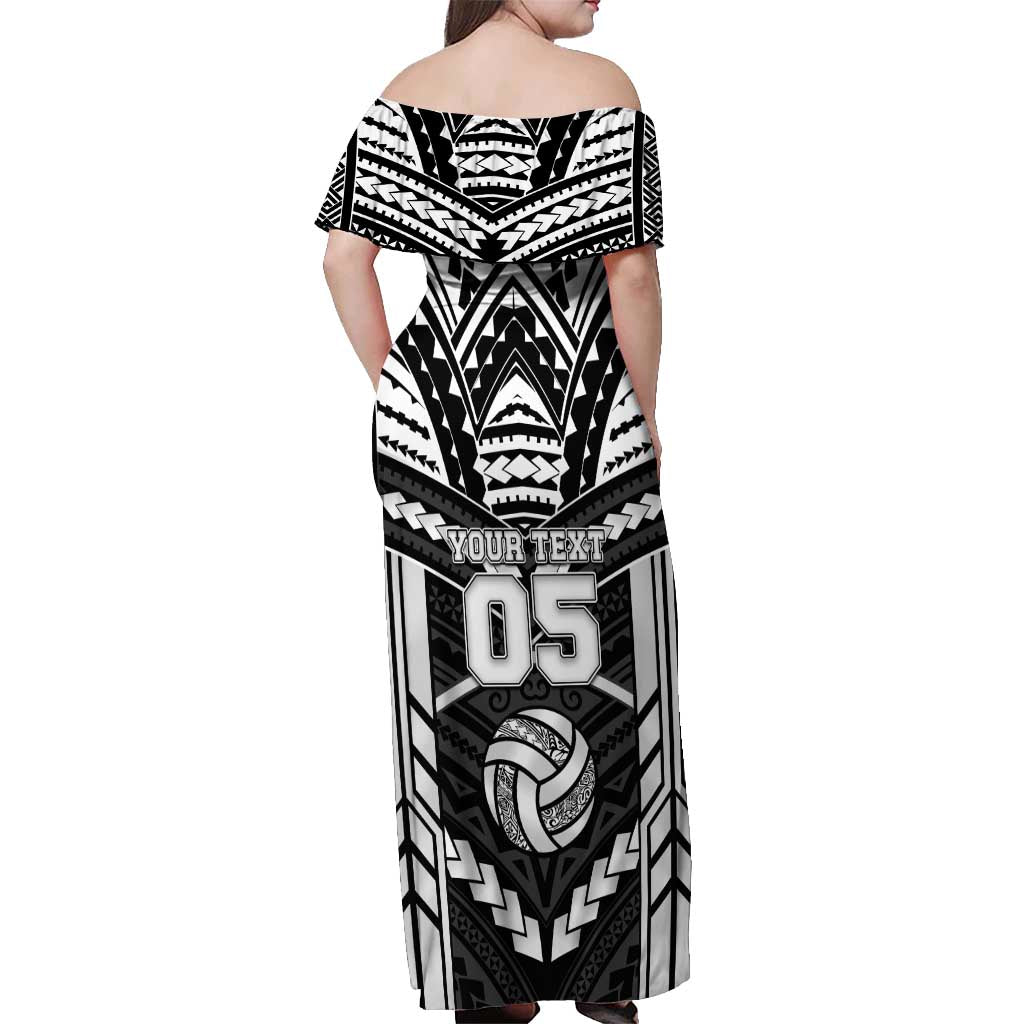 Custom Polynesia Beach Volleyball Off Shoulder Maxi Dress Polynesian Tribal Pattern LT05 - Polynesian Pride