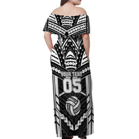 Custom Polynesia Beach Volleyball Off Shoulder Maxi Dress Polynesian Tribal Pattern LT05 - Polynesian Pride