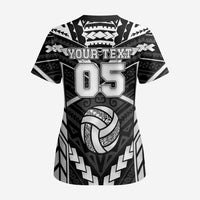 Custom Polynesia Beach Volleyball Scrub Top Polynesian Tribal Pattern LT05 - Polynesian Pride