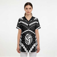 Custom Polynesia Beach Volleyball Scrub Top Polynesian Tribal Pattern LT05 - Polynesian Pride