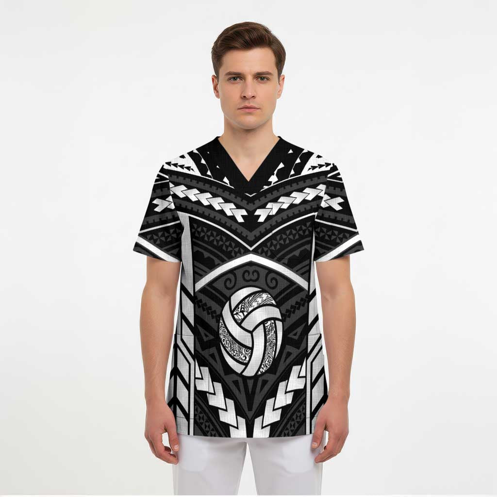 Custom Polynesia Beach Volleyball Scrub Top Polynesian Tribal Pattern LT05 - Polynesian Pride