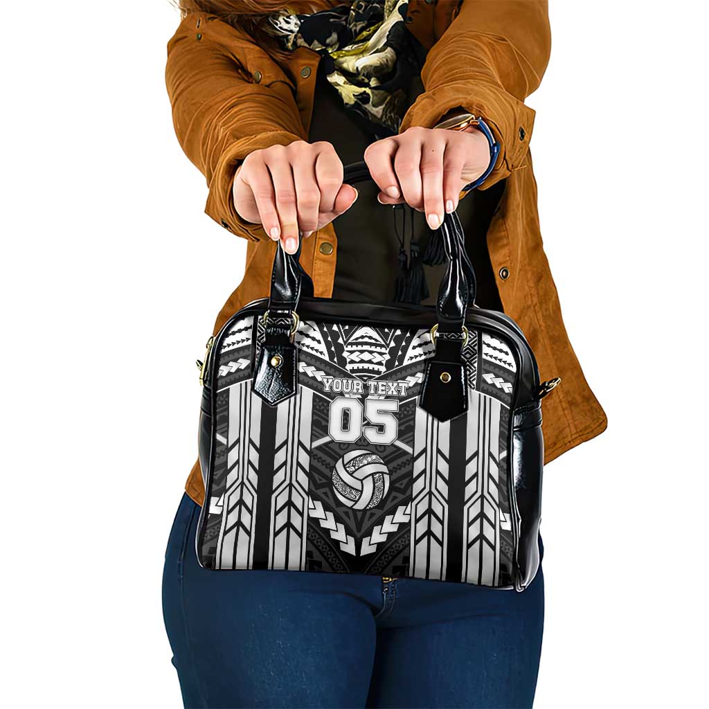 Custom Polynesia Beach Volleyball Shoulder Handbag Polynesian Tribal Pattern LT05 One Size Black - Polynesian Pride