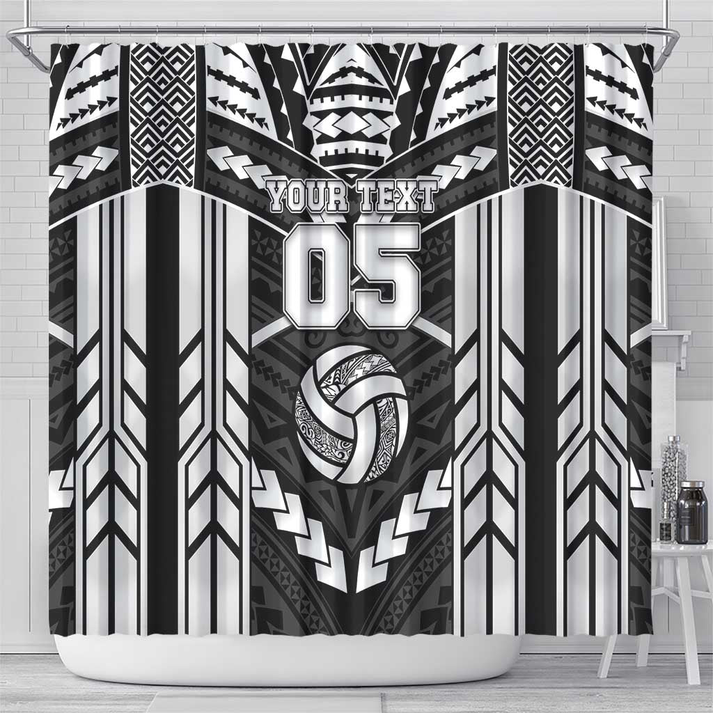 Custom Polynesia Beach Volleyball Shower Curtain Polynesian Tribal Pattern - Polynesian Pride