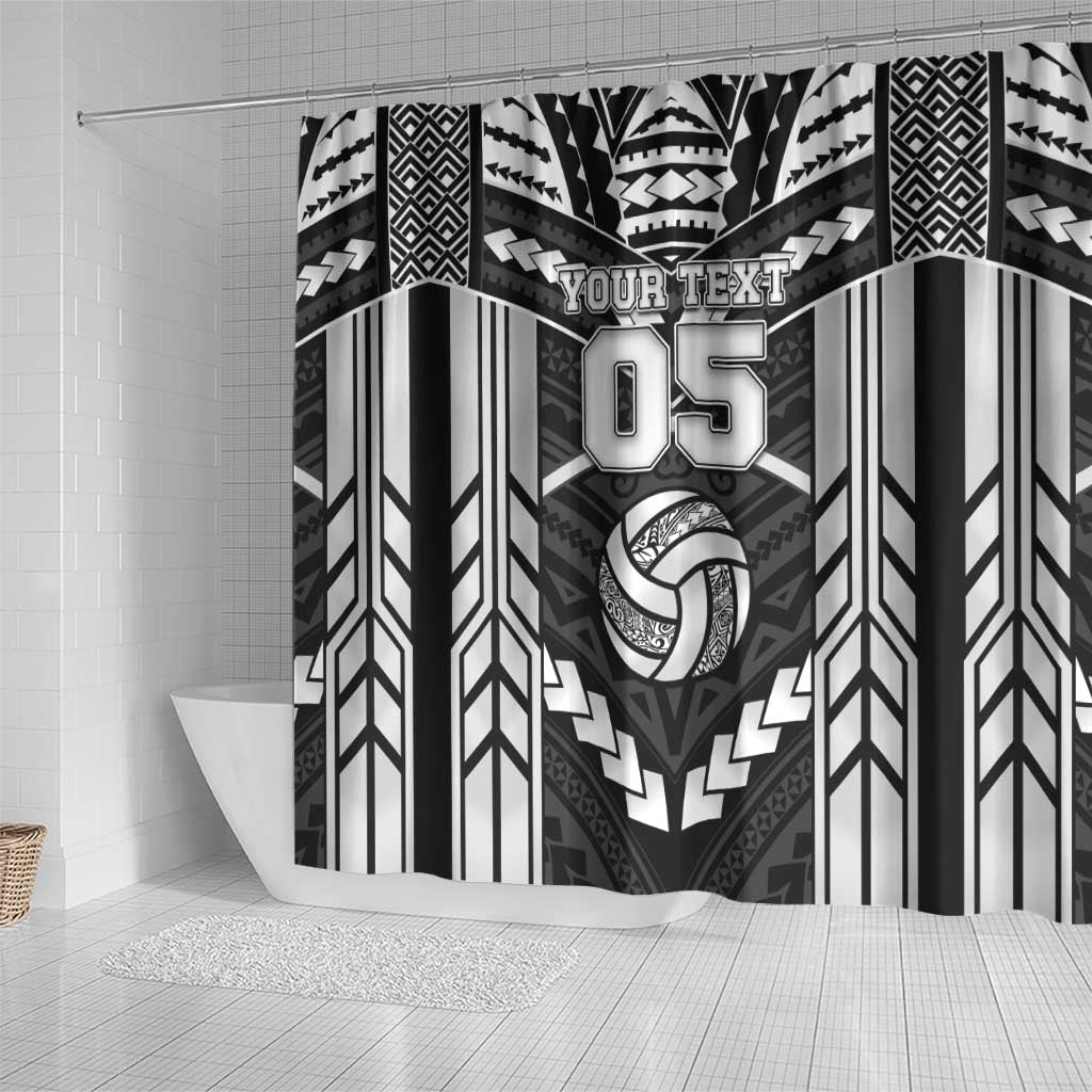 Custom Polynesia Beach Volleyball Shower Curtain Polynesian Tribal Pattern - Polynesian Pride