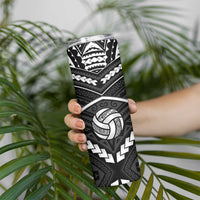 Custom Polynesia Beach Volleyball Skinny Tumbler Polynesian Tribal Pattern - Polynesian Pride