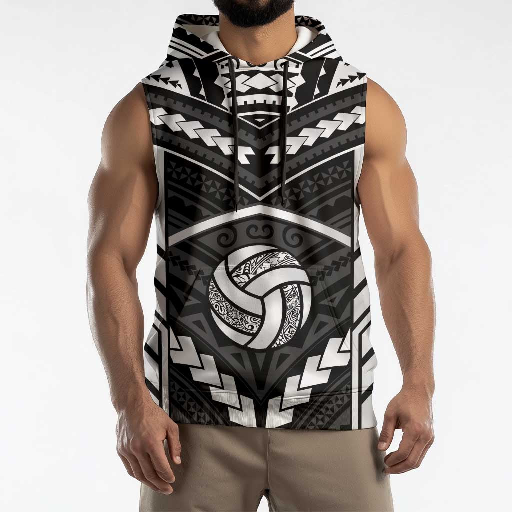 Custom Polynesia Beach Volleyball Sleeveless Hoodie Polynesian Tribal Pattern LT05 - Polynesian Pride