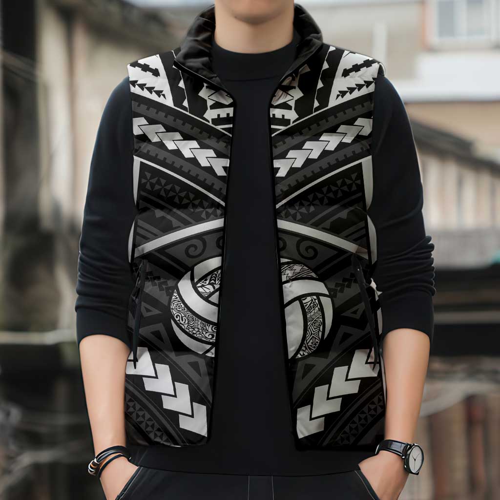 Custom Polynesia Beach Volleyball Sleeveless Puffer Jacket Polynesian Tribal Pattern LT05 - Polynesian Pride