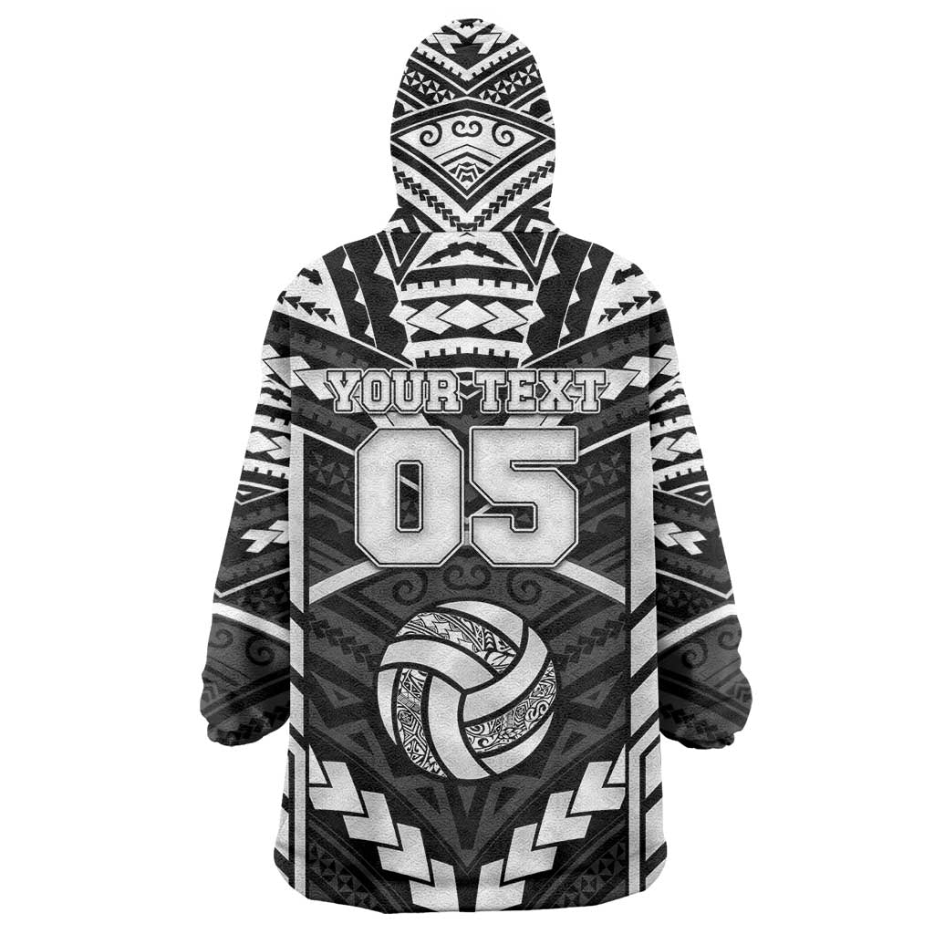 Custom Polynesia Beach Volleyball Wearable Blanket Hoodie Polynesian Tribal Pattern LT05 - Polynesian Pride