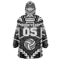 Custom Polynesia Beach Volleyball Wearable Blanket Hoodie Polynesian Tribal Pattern LT05 - Polynesian Pride