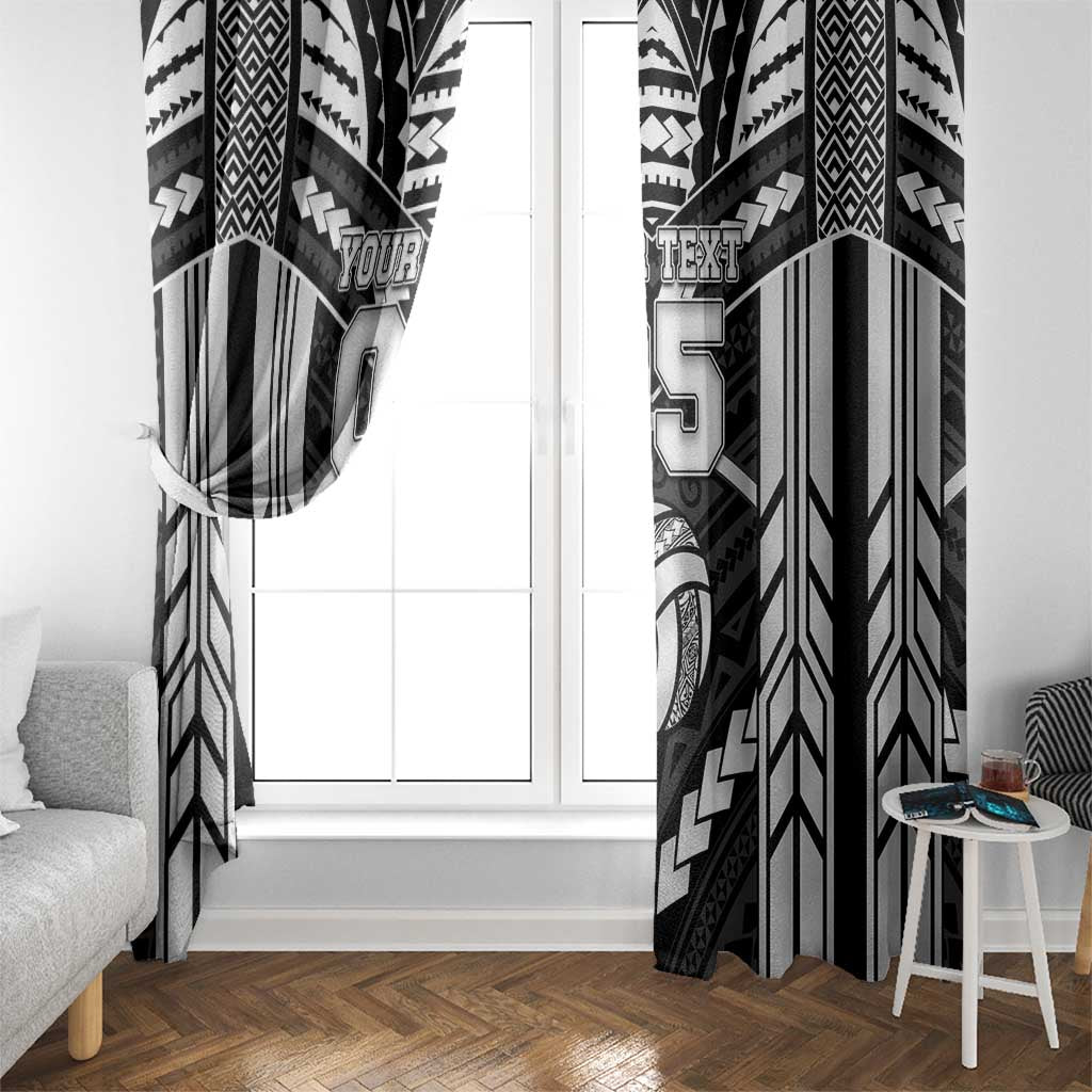 Custom Polynesia Beach Volleyball Window Curtain Polynesian Tribal Pattern - Polynesian Pride