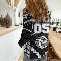 Custom Polynesia Beach Volleyball Women Casual Shirt Polynesian Tribal Pattern - Polynesian Pride