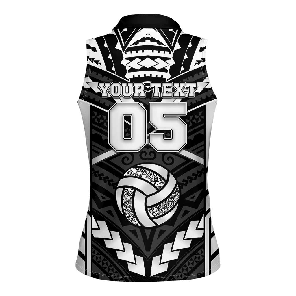 Custom Polynesia Beach Volleyball Women Sleeveless Polo Shirt Polynesian Tribal Pattern LT05 - Polynesian Pride