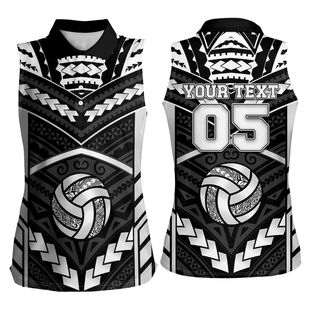 Custom Polynesia Beach Volleyball Women Sleeveless Polo Shirt Polynesian Tribal Pattern LT05 - Polynesian Pride
