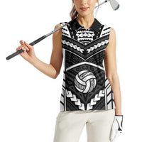 Custom Polynesia Beach Volleyball Women Sleeveless Polo Shirt Polynesian Tribal Pattern LT05 - Polynesian Pride