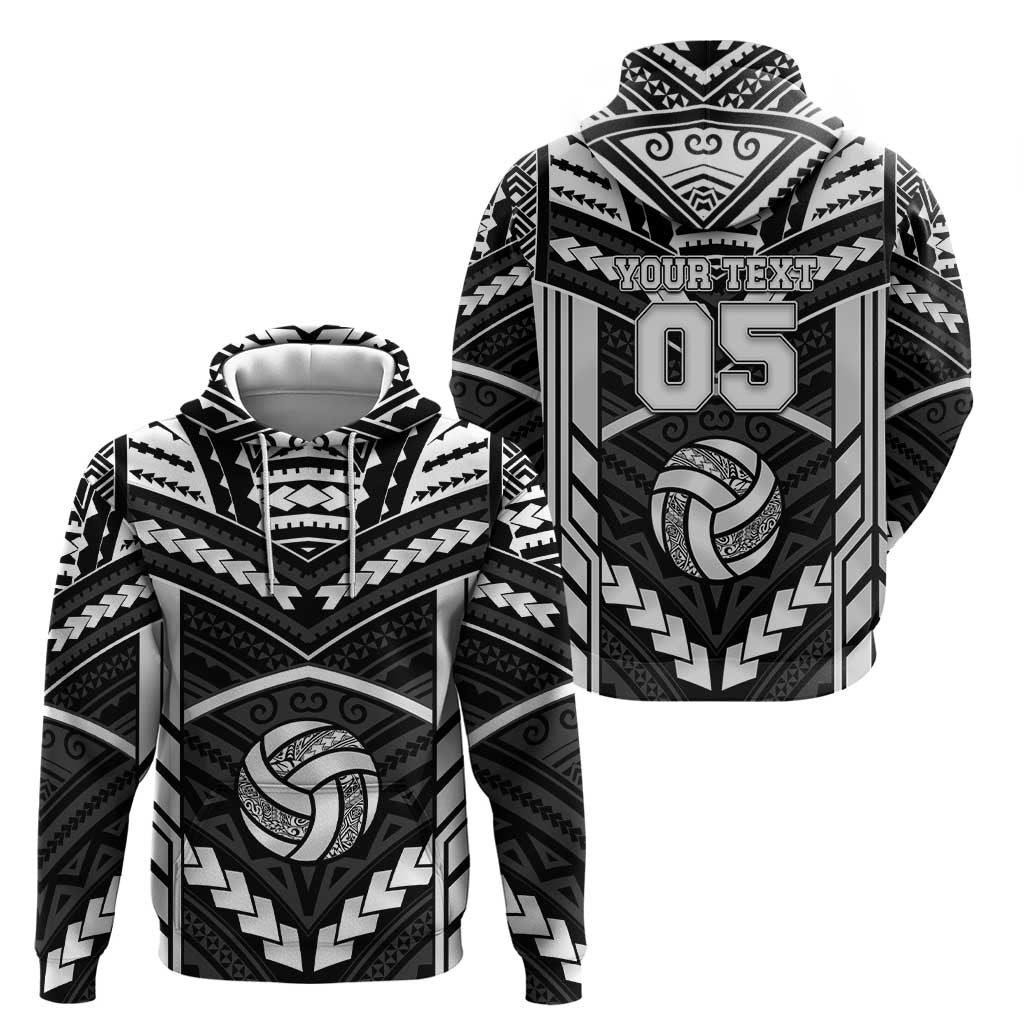 Custom Polynesia Beach Volleyball Zip Hoodie Polynesian Tribal Pattern LT05 - Polynesian Pride