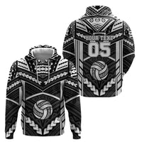 Custom Polynesia Beach Volleyball Zip Hoodie Polynesian Tribal Pattern LT05 - Polynesian Pride