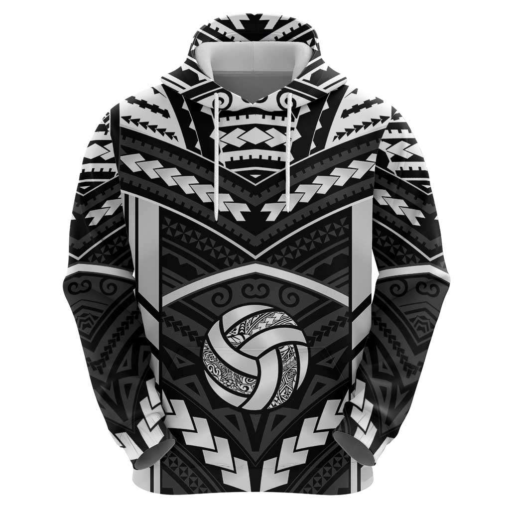 Custom Polynesia Beach Volleyball Zip Hoodie Polynesian Tribal Pattern LT05 - Polynesian Pride